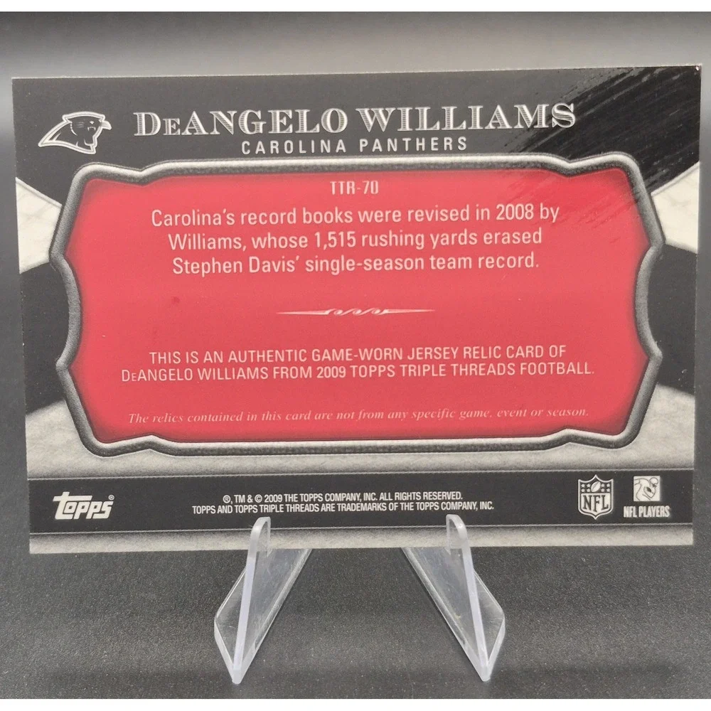 2009 Topps DeAngelo Williams #TTR-70 Triple Threads Relics /25 Carolina Panthers